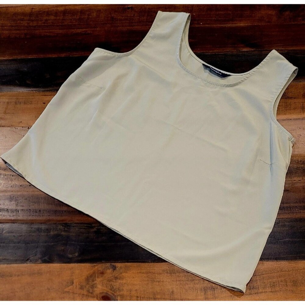 Penningtons Wide Strap Tank Top Lightweight Polyester Light Sage Green Size 2XL
